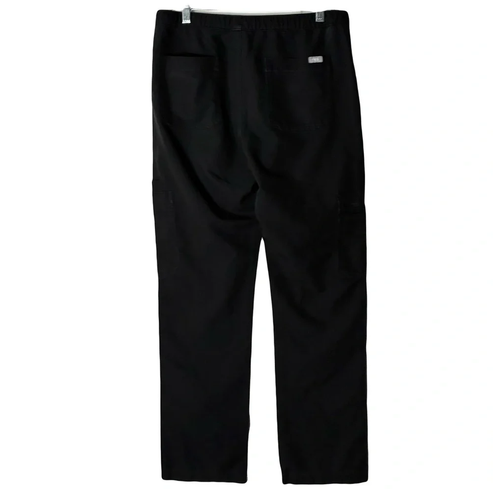 Figs Cairo Cargo Scrub Pants Men's Zipper Fly Button Closure 9 Pockets Black M